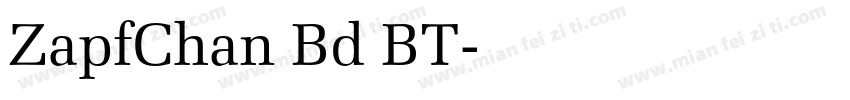 ZapfChan Bd BT字体转换
